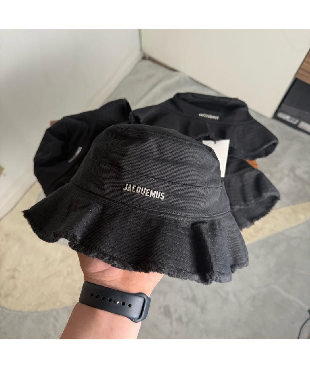 JACQUEMUS Черная хлопковая шляпа, фото 2