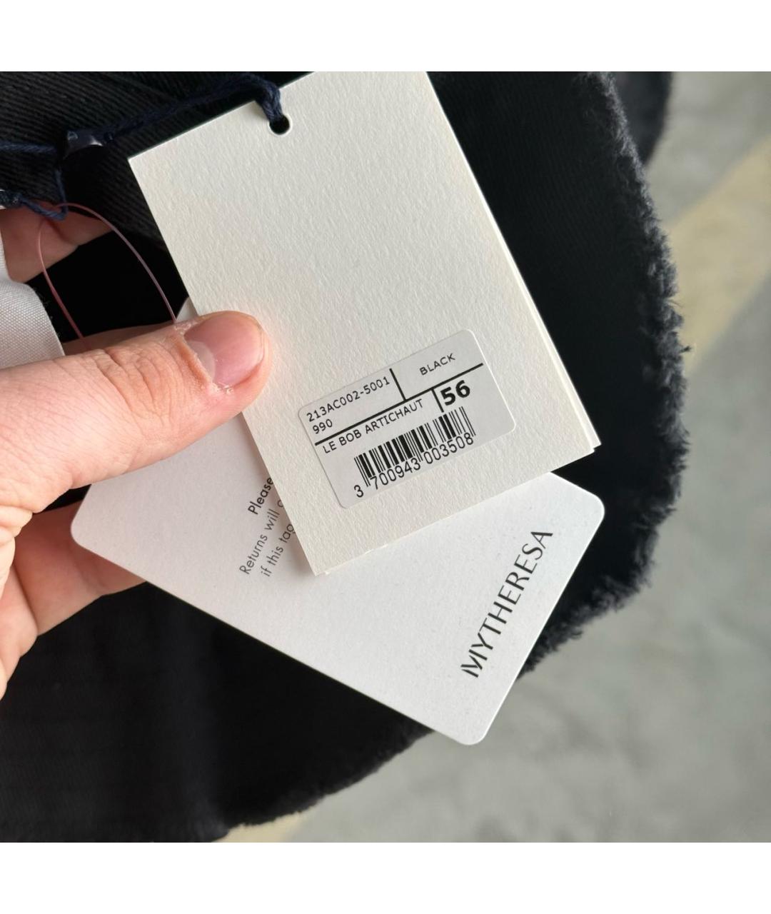 JACQUEMUS Черная хлопковая шляпа, фото 8