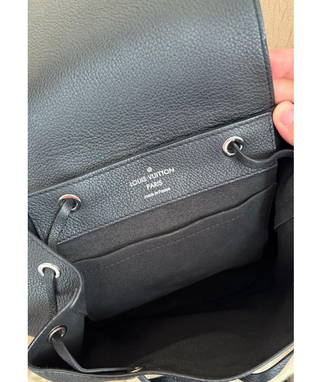 LOUIS VUITTON Черный кожаный рюкзак, фото 4