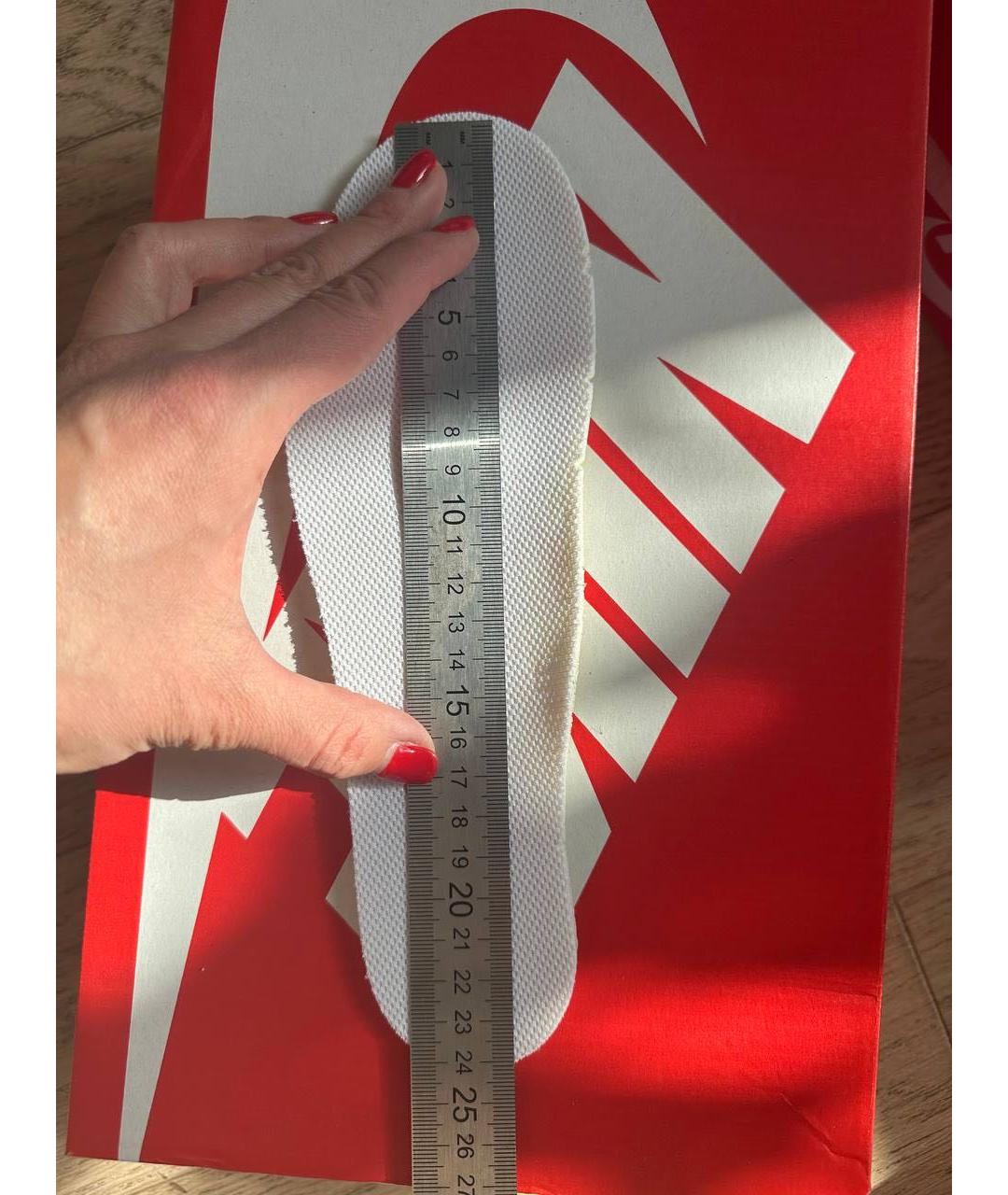 NIKE Белые кожаные кроссовки, фото 4