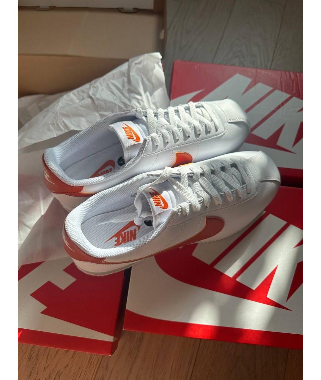 NIKE Белые кожаные кроссовки, фото 3