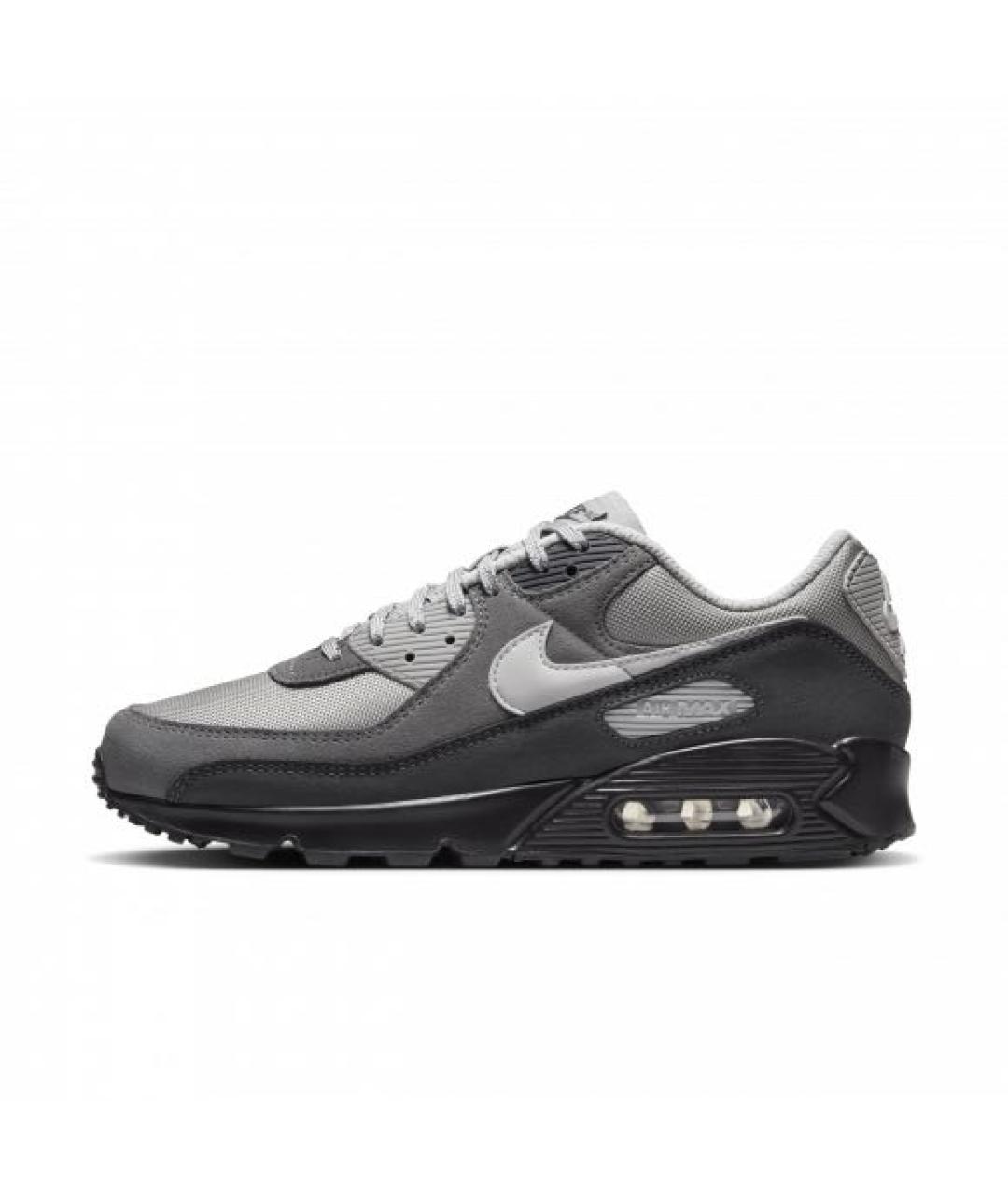 NIKE Антрацитовые кожаные низкие кроссовки / кеды, фото 9