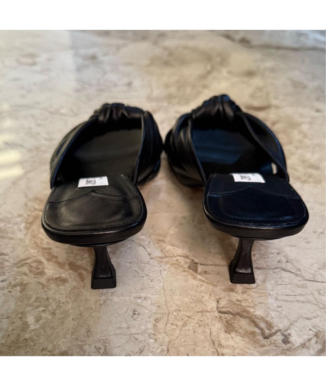 JIMMY CHOO Черные кожаные мюли, фото 4