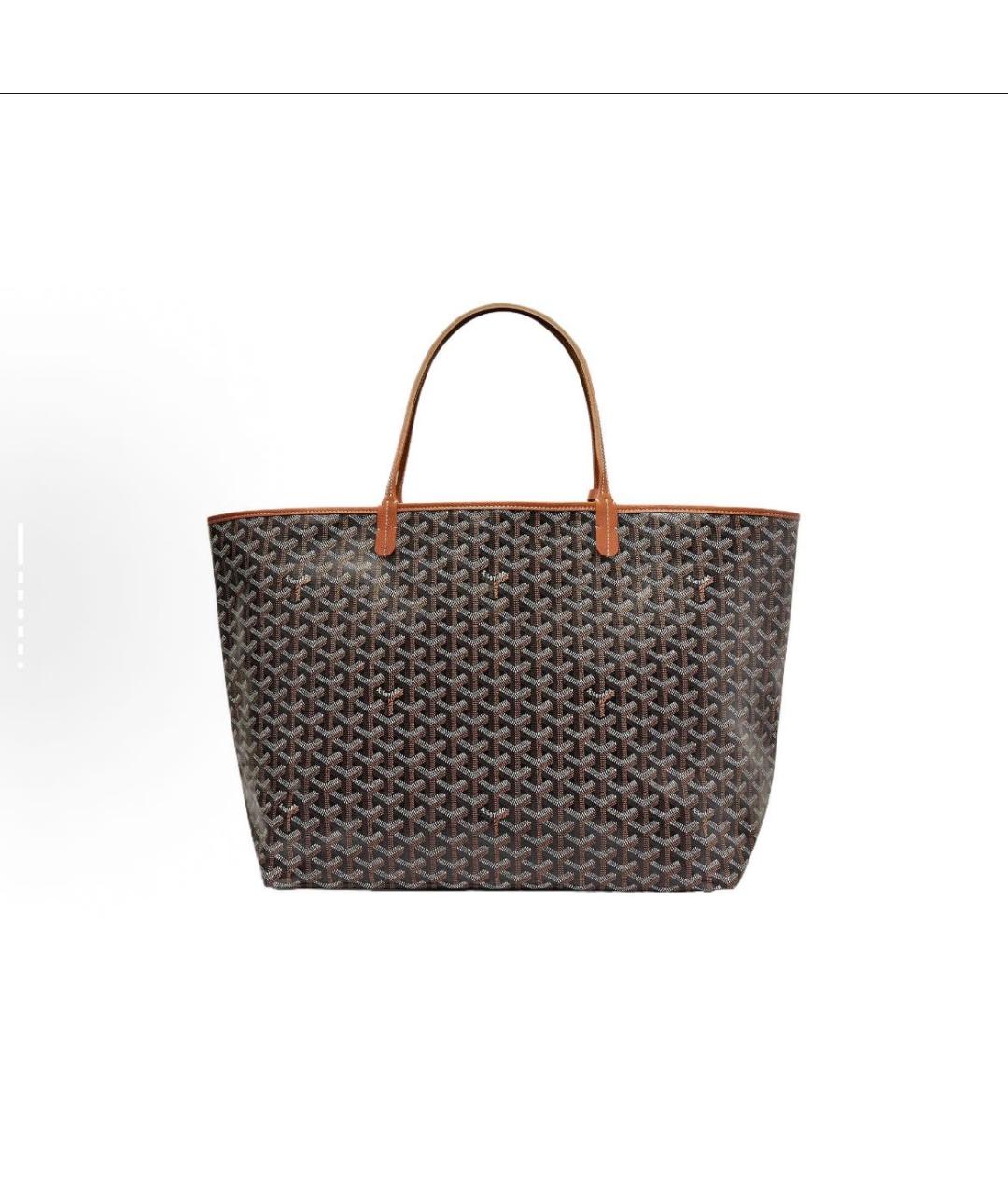 GOYARD Коричневая кожаная сумка тоут, фото 2