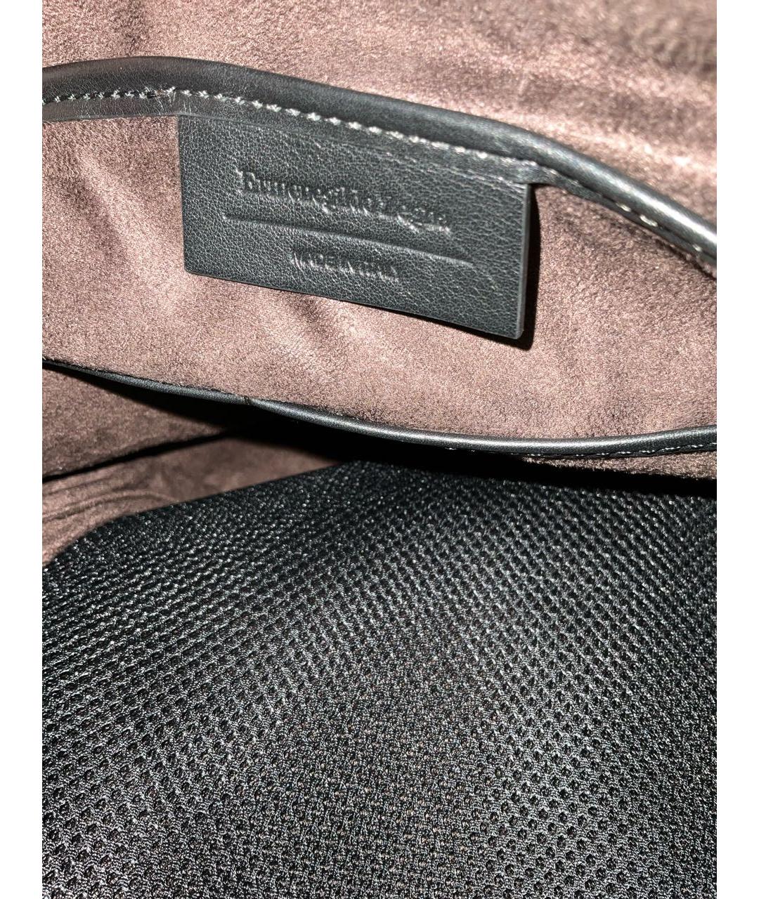 ERMENEGILDO ZEGNA XXX Черный кожаный рюкзак, фото 6