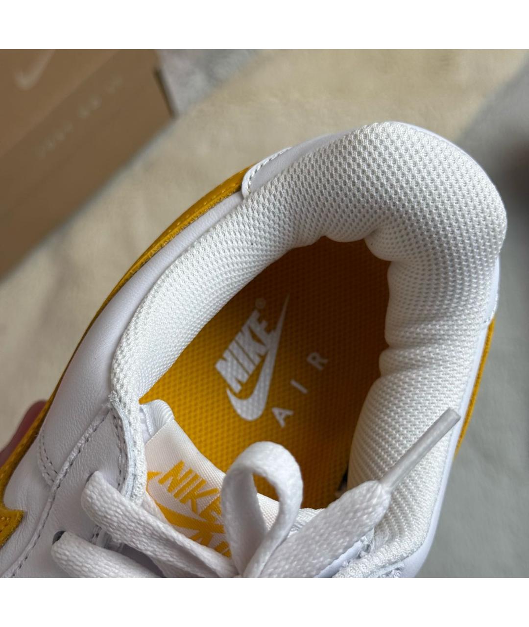 NIKE Белые кожаные низкие кроссовки / кеды, фото 8