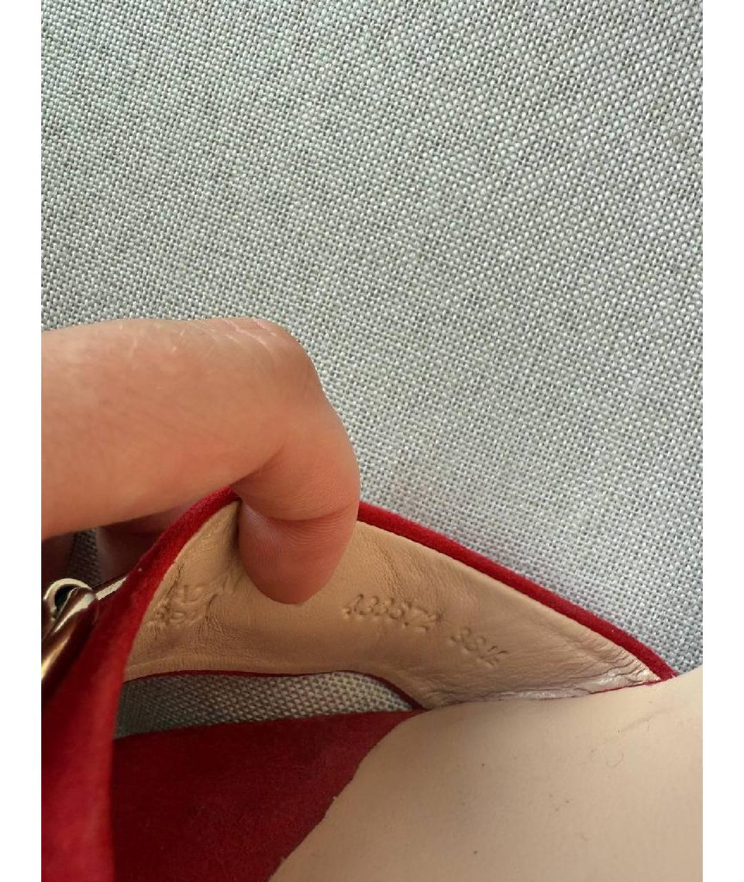GUCCI Красные босоножки, фото 7