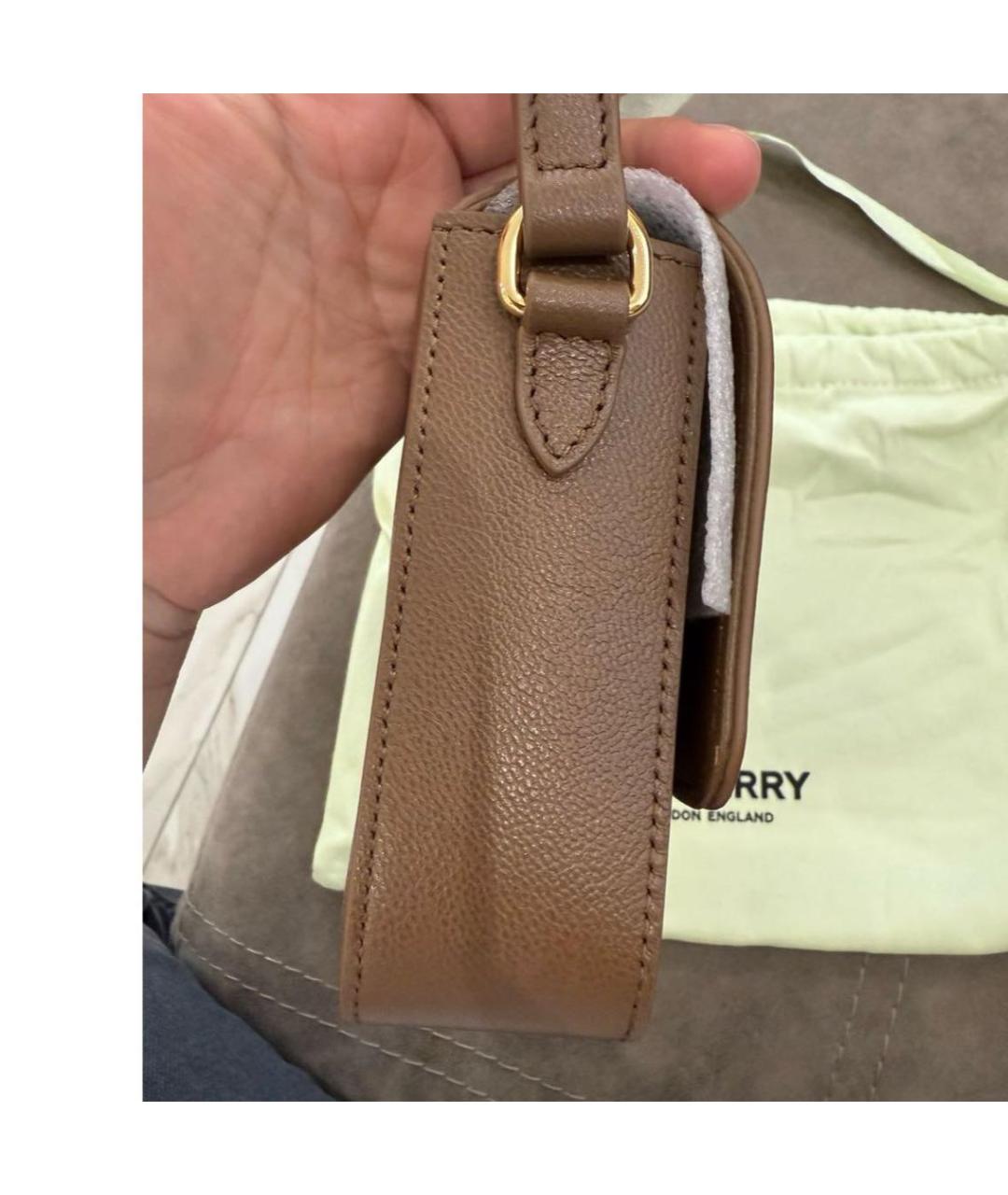 BURBERRY Кожаная сумка тоут, фото 3
