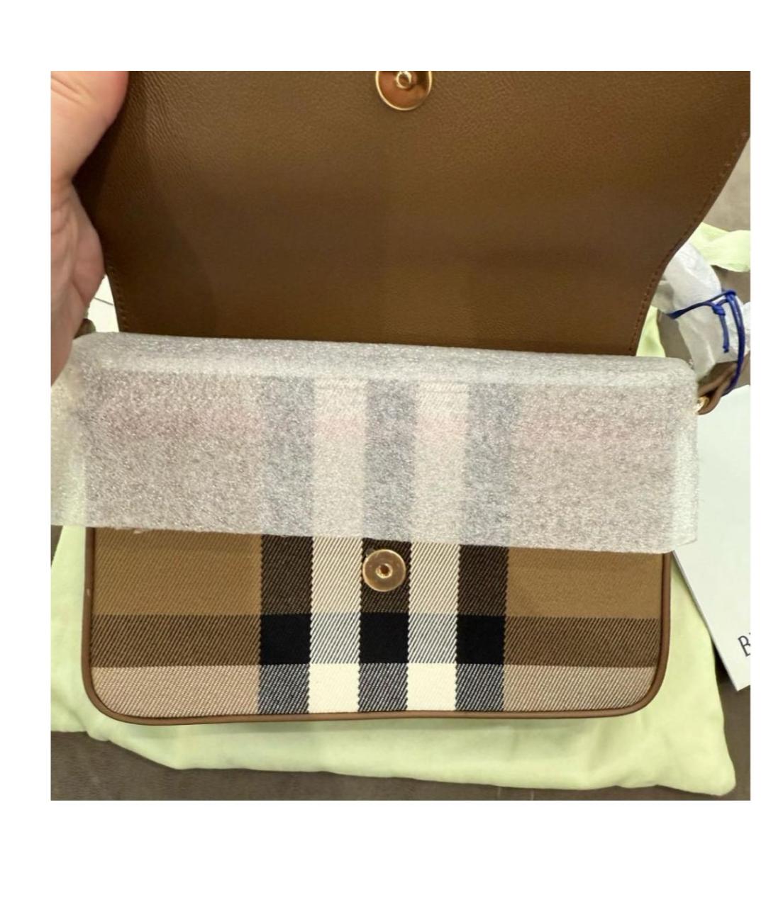 BURBERRY Кожаная сумка тоут, фото 4