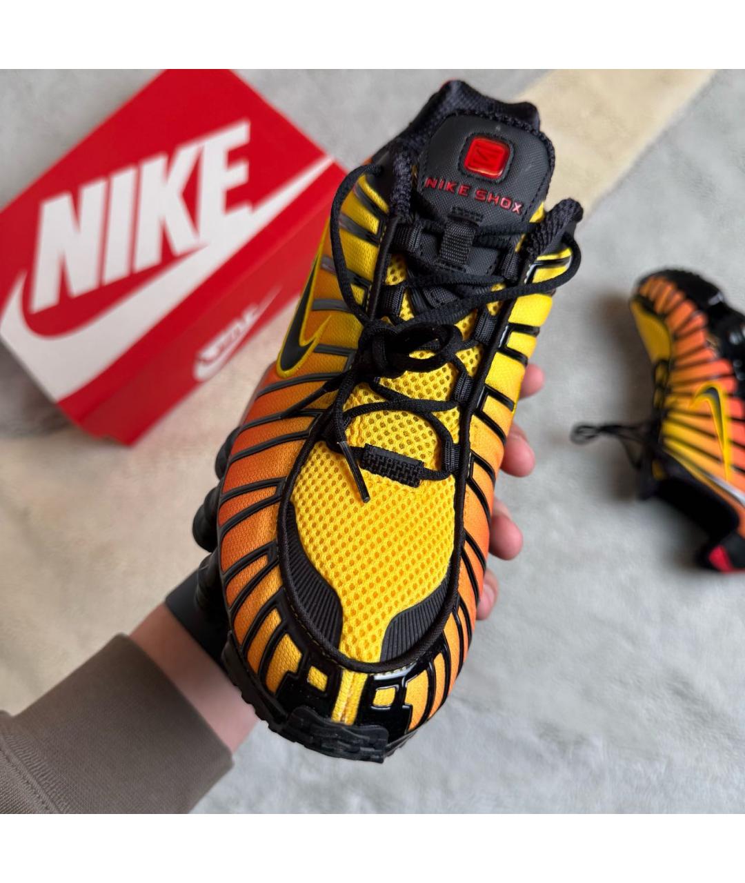 NIKE Оранжевое текстильные низкие кроссовки / кеды, фото 7