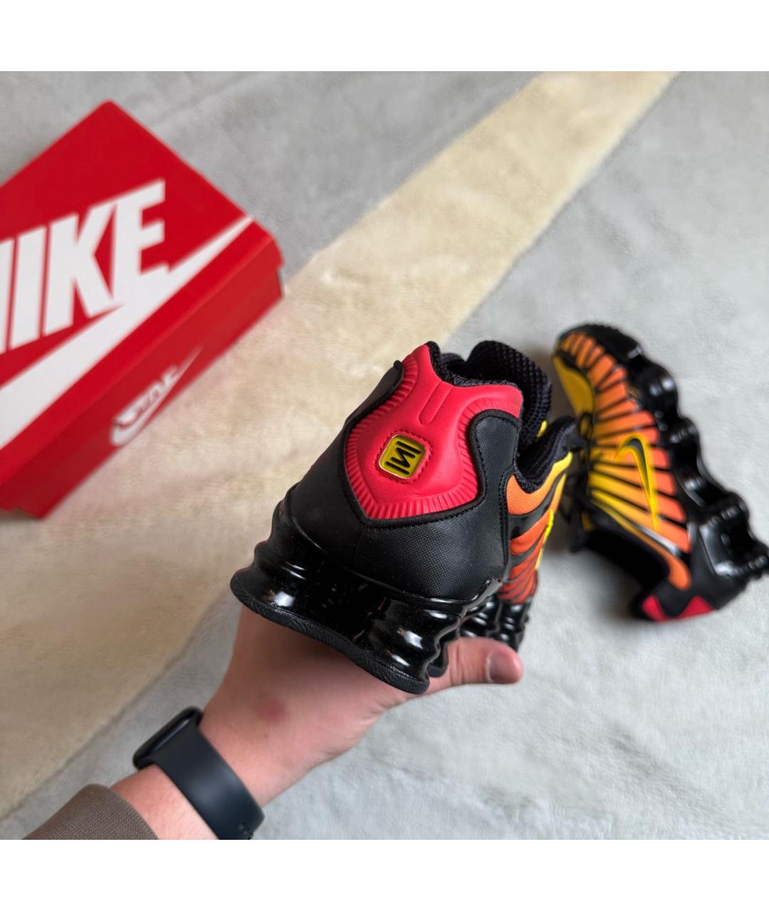 NIKE Оранжевое текстильные низкие кроссовки / кеды, фото 3
