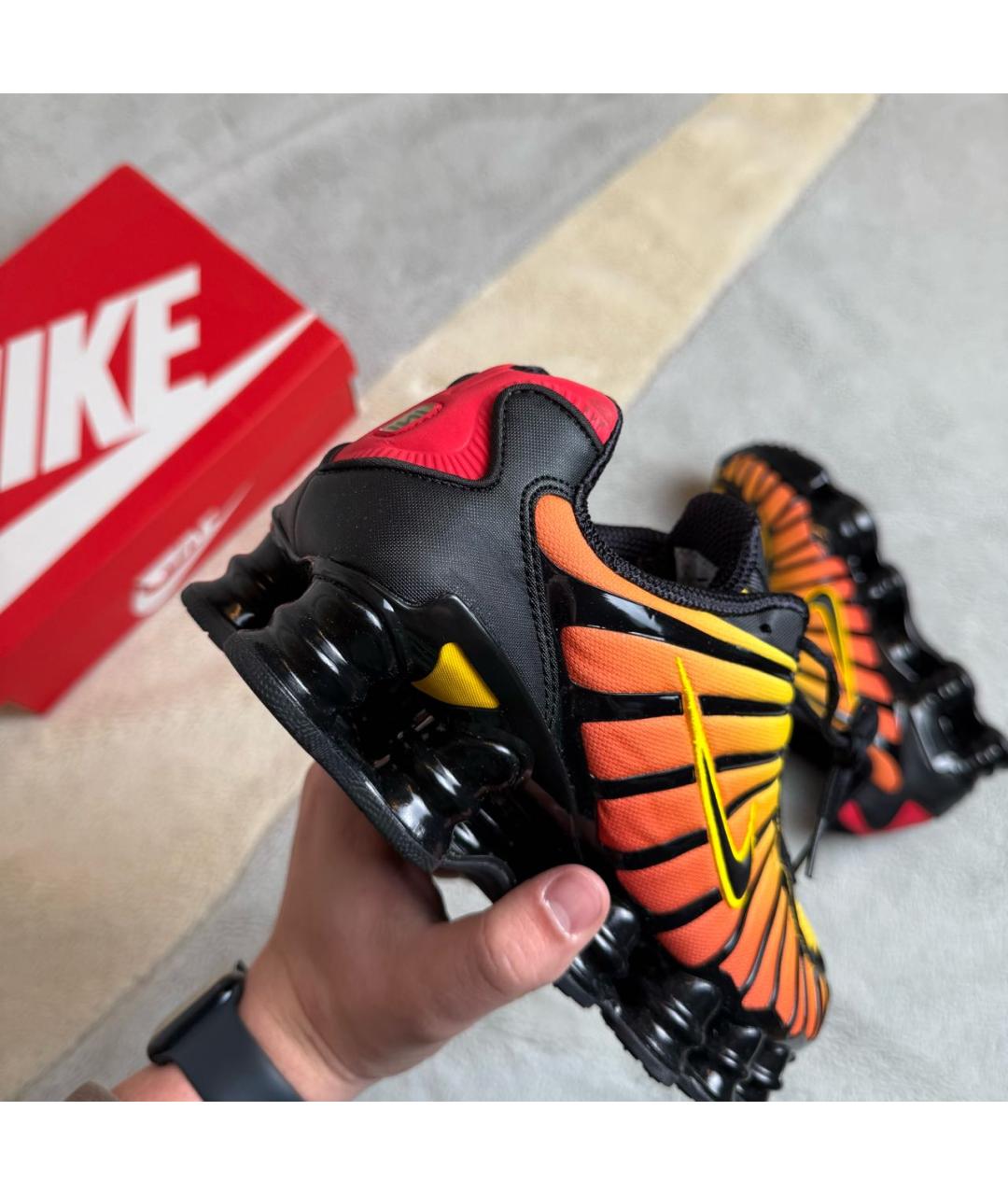 NIKE Оранжевое текстильные низкие кроссовки / кеды, фото 4