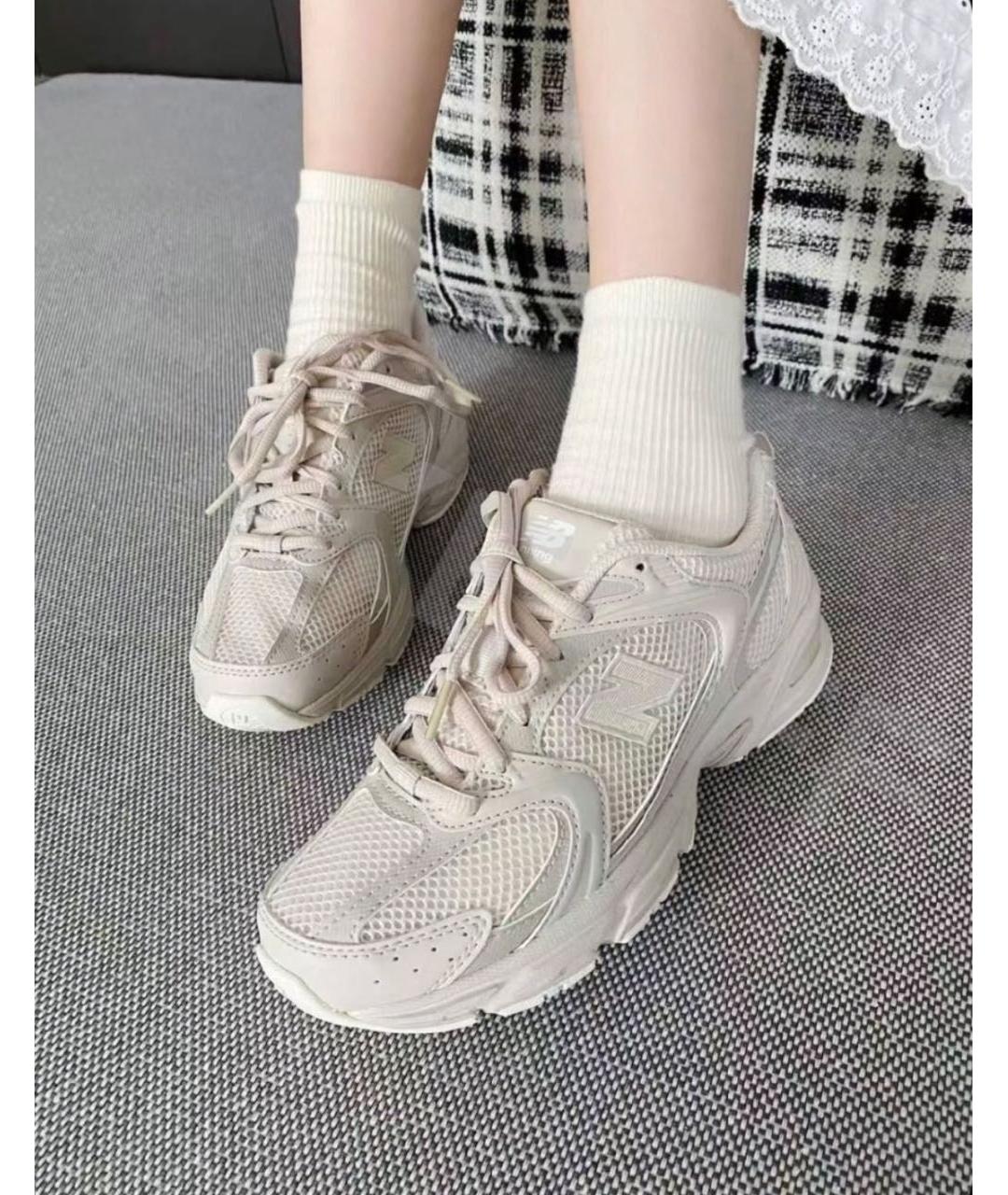 NEW BALANCE Бежевые текстильные кроссовки, фото 6