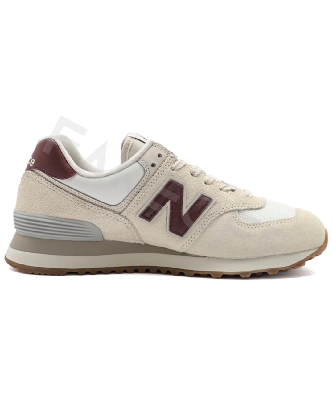NEW BALANCE Бежевые замшевые кроссовки, фото 2
