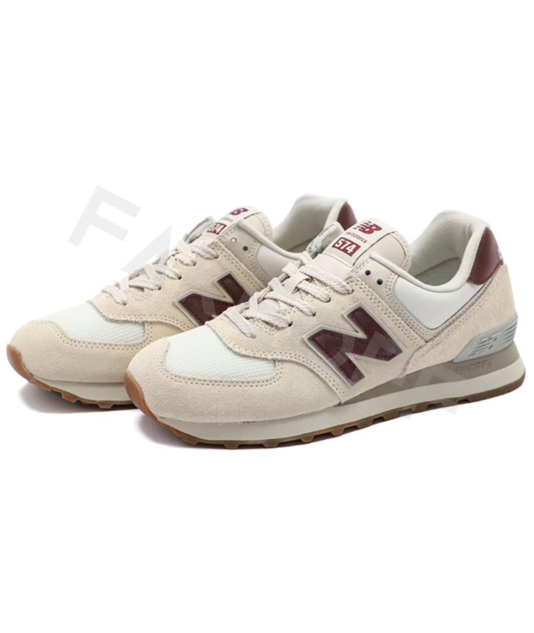 NEW BALANCE Бежевые замшевые кроссовки, фото 3