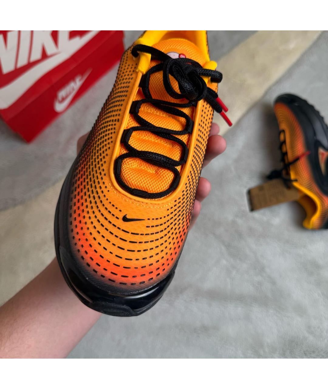 NIKE Оранжевое текстильные низкие кроссовки / кеды, фото 7