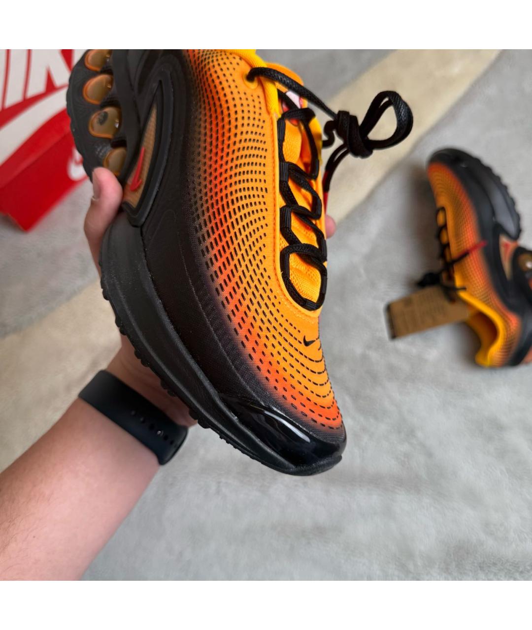 NIKE Оранжевое текстильные низкие кроссовки / кеды, фото 6