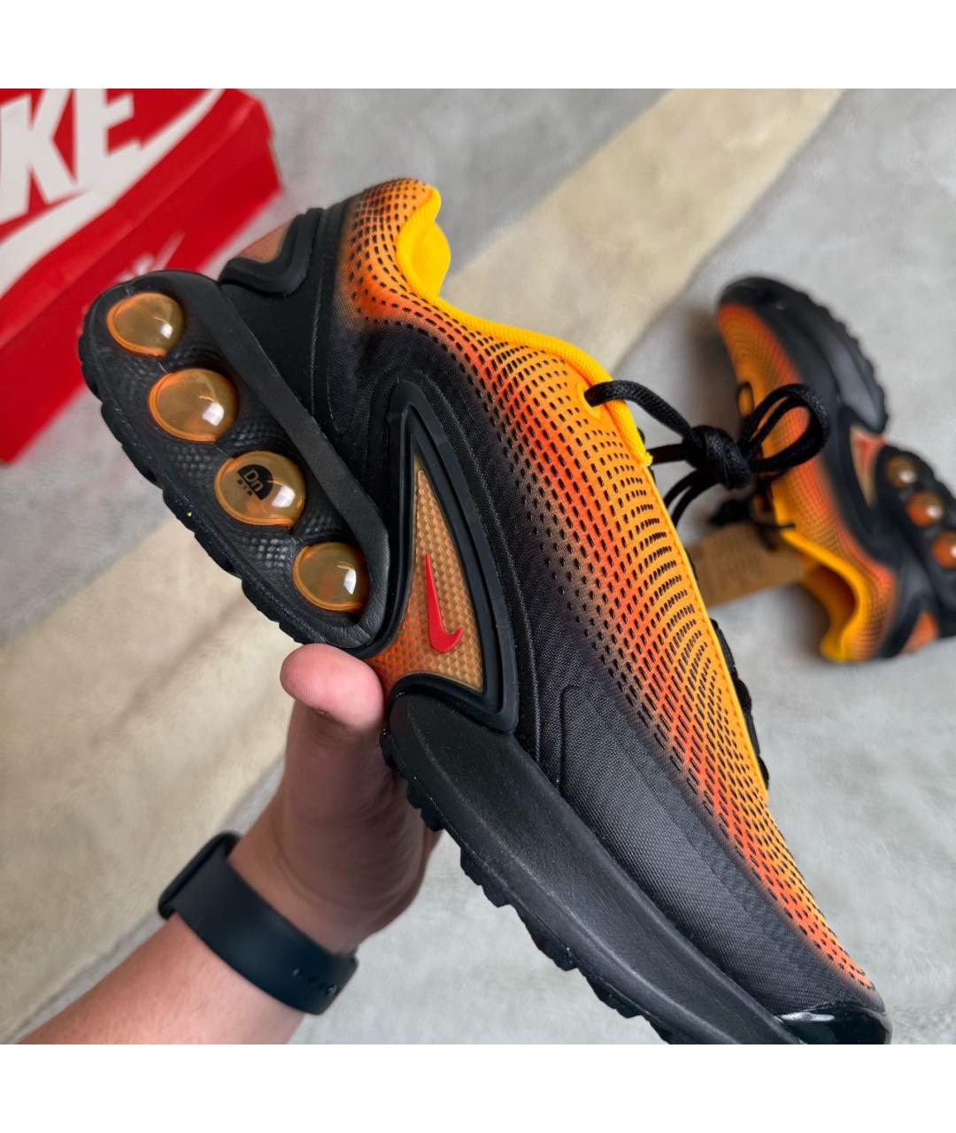 NIKE Оранжевое текстильные низкие кроссовки / кеды, фото 5