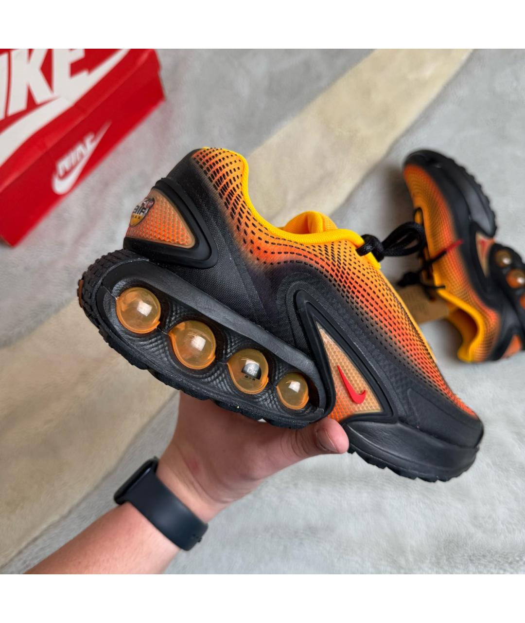 NIKE Оранжевое текстильные низкие кроссовки / кеды, фото 4