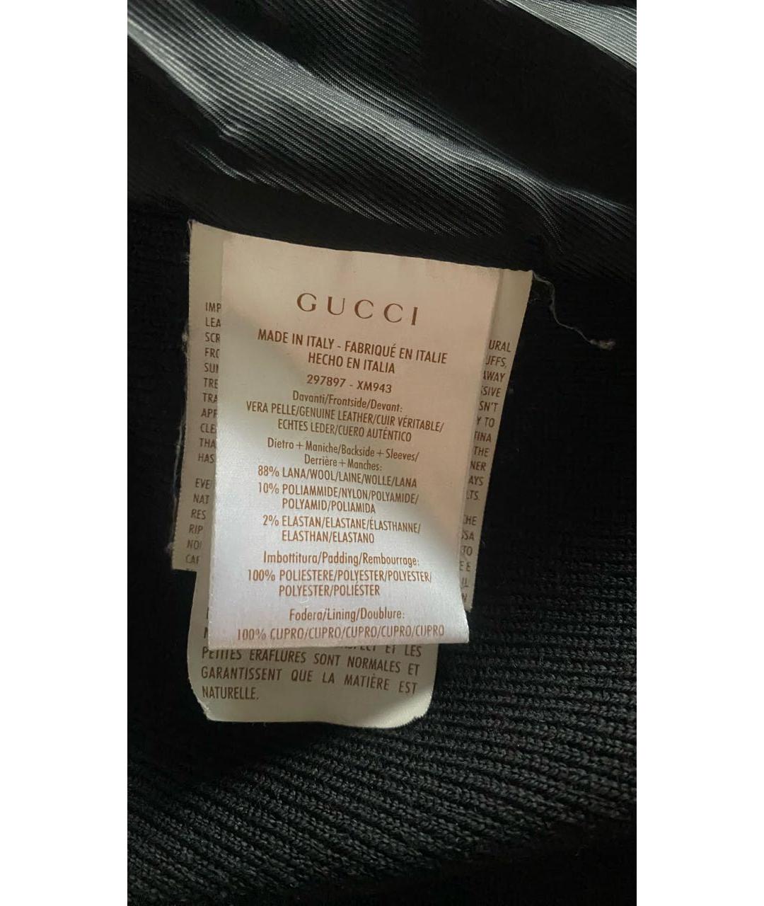 GUCCI Черная кожаная куртка, фото 5