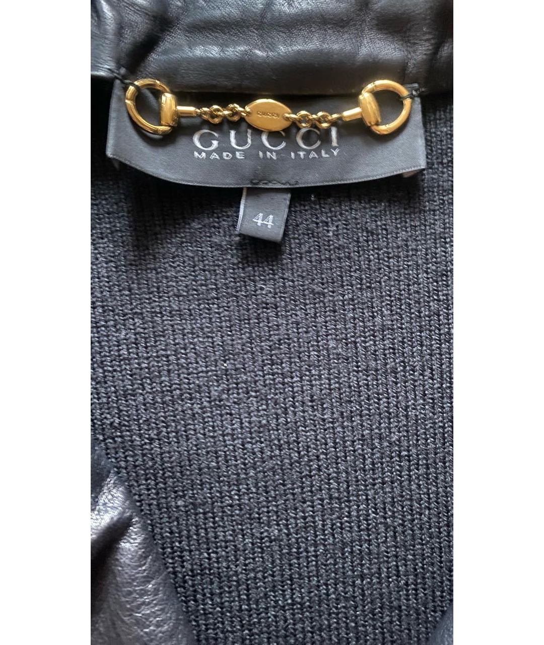 GUCCI Черная кожаная куртка, фото 7
