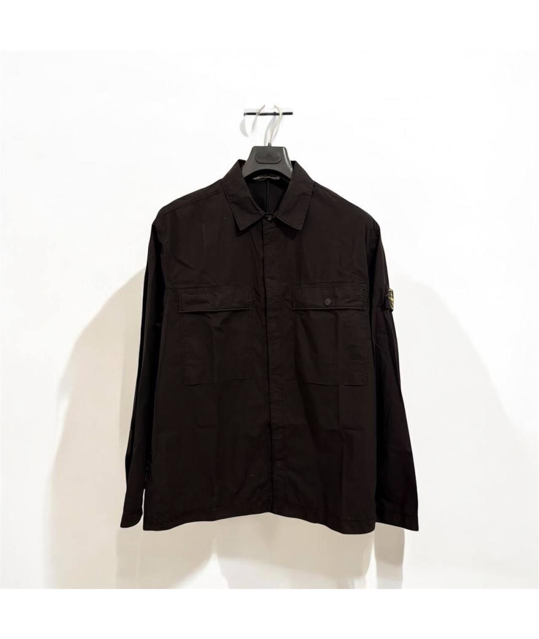 STONE ISLAND Черная хлопковая куртка, фото 6