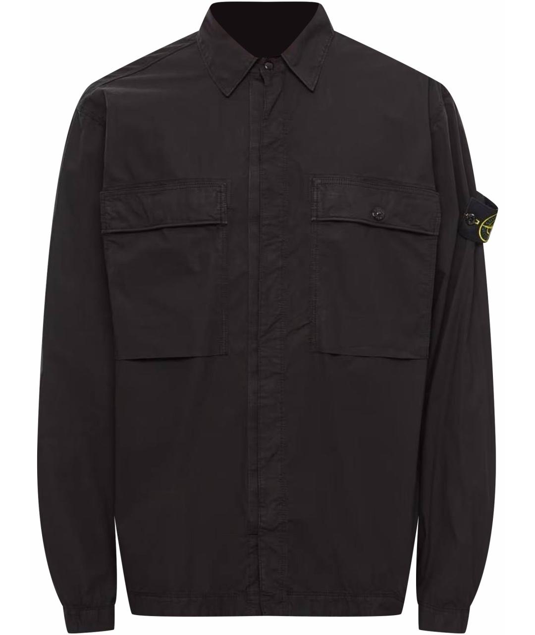 STONE ISLAND Черная хлопковая куртка, фото 1