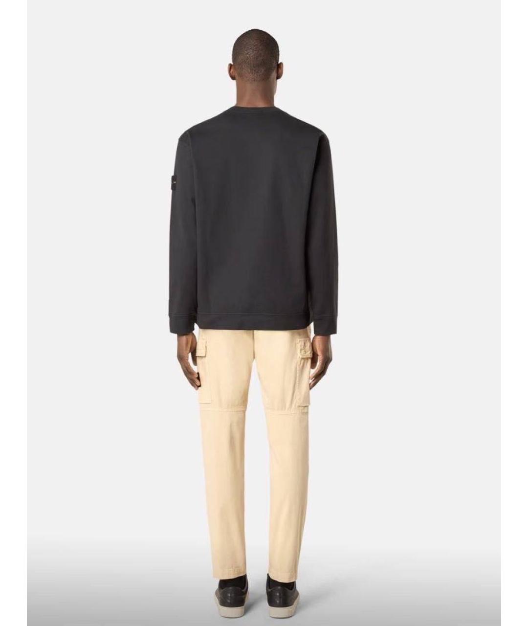 STONE ISLAND Бежевые хлопковые повседневные брюки, фото 4