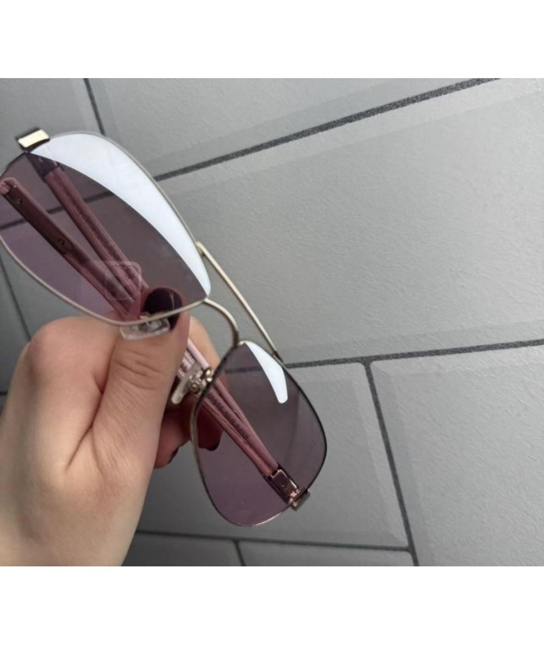 CHROME HEARTS Розовые металлические солнцезащитные очки, фото 2