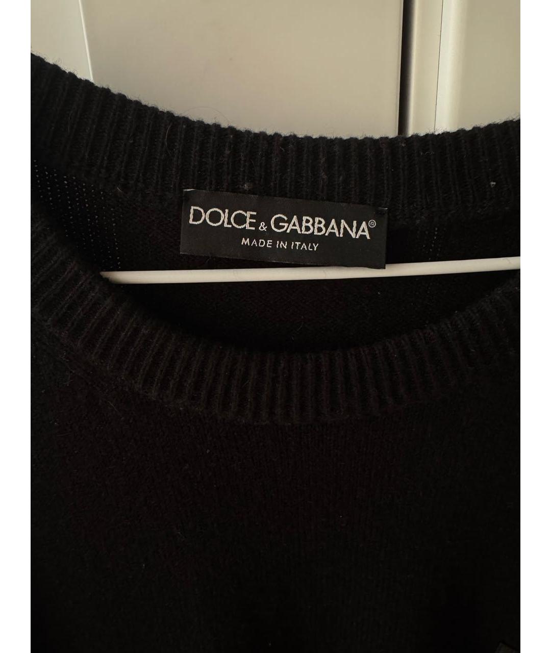 DOLCE&GABBANA Черный шерстяной джемпер / свитер, фото 2