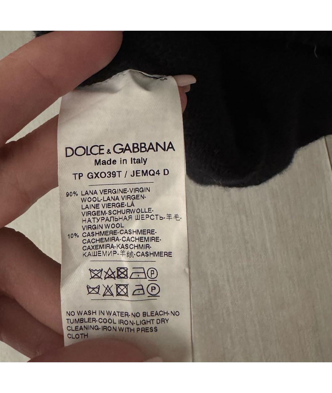 DOLCE&GABBANA Черный шерстяной джемпер / свитер, фото 3