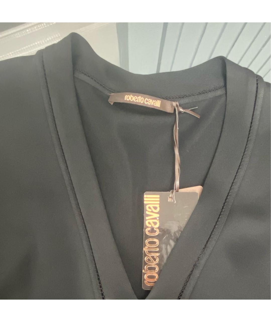 ROBERTO CAVALLI Черное вискозное коктейльное платье, фото 3
