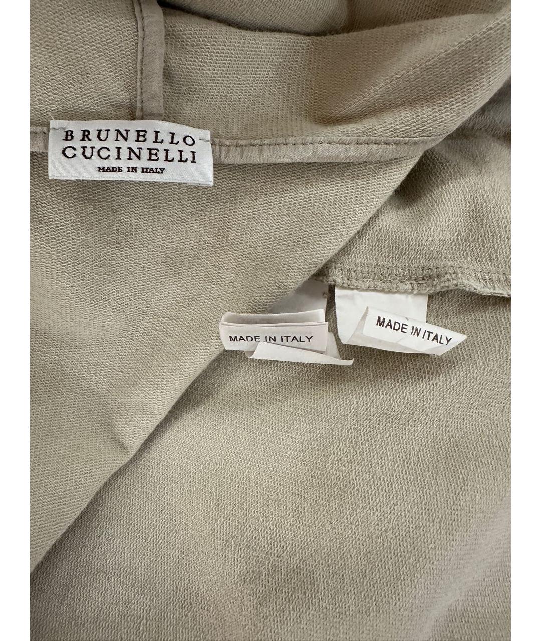 BRUNELLO CUCINELLI Бежевый хлопковый костюм с брюками, фото 3
