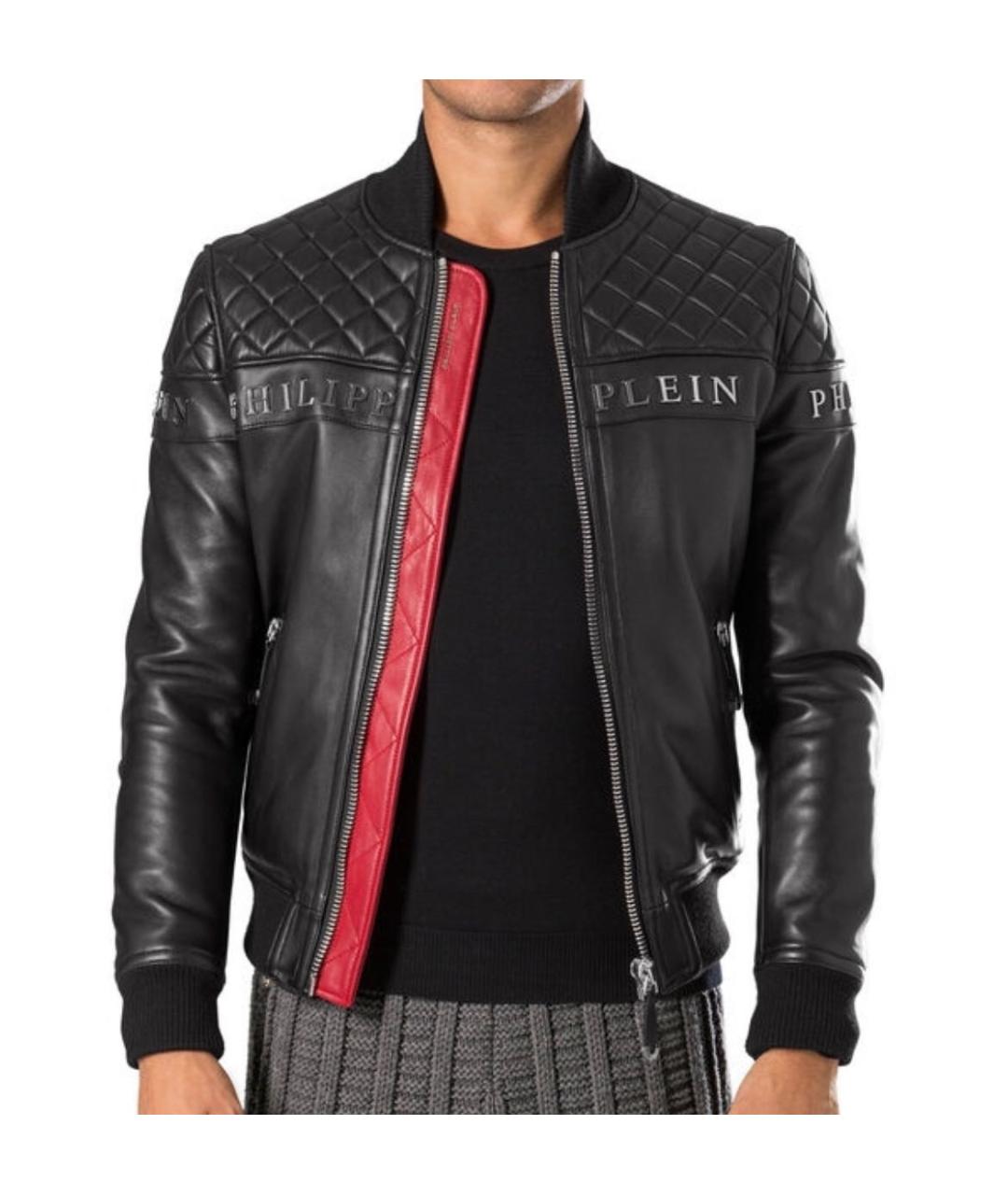 PHILIPP PLEIN Черная кожаная куртка, фото 6