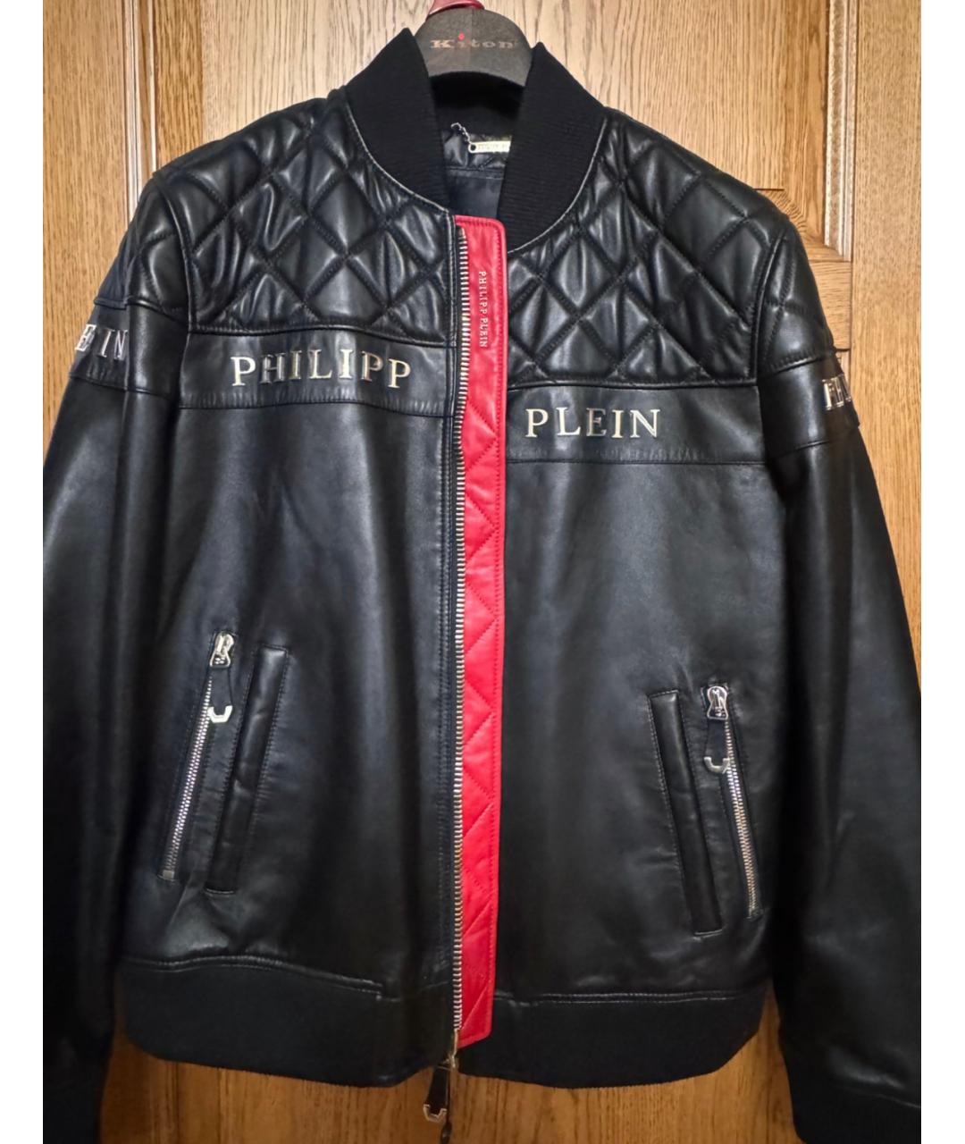 PHILIPP PLEIN Черная кожаная куртка, фото 5