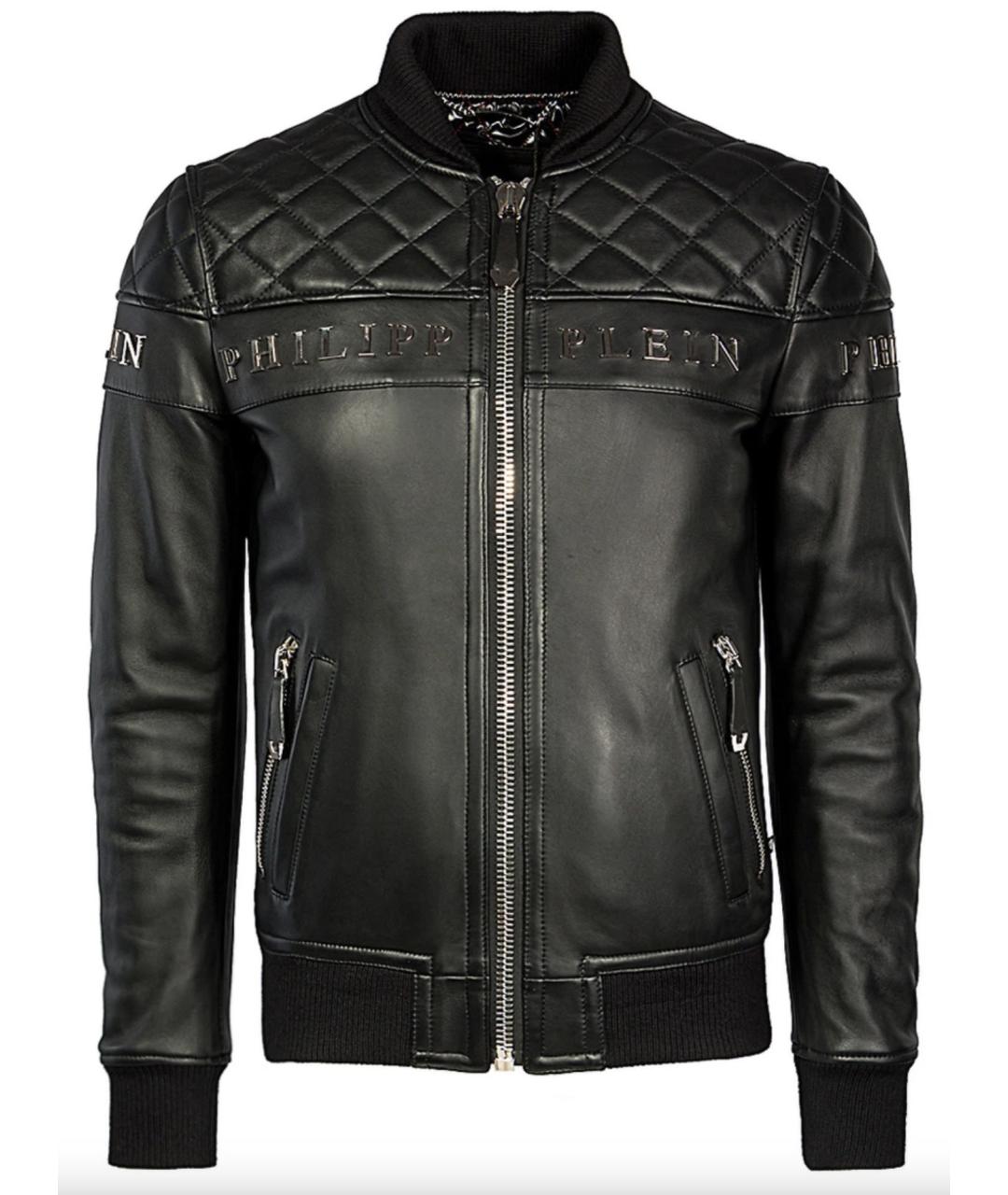 PHILIPP PLEIN Черная кожаная куртка, фото 6