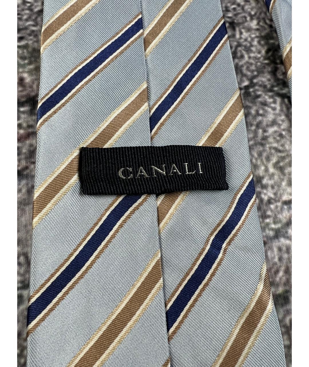 CANALI Голубой шелковый галстук, фото 4