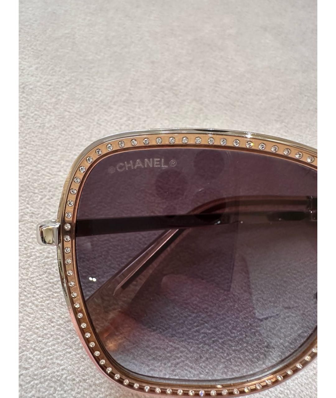 CHANEL Черные металлические солнцезащитные очки, фото 2