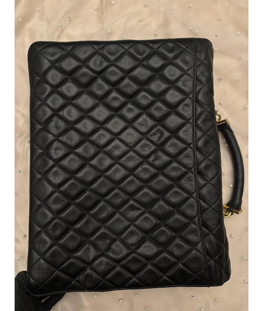 CHANEL Черная кожаная сумка тоут, фото 2