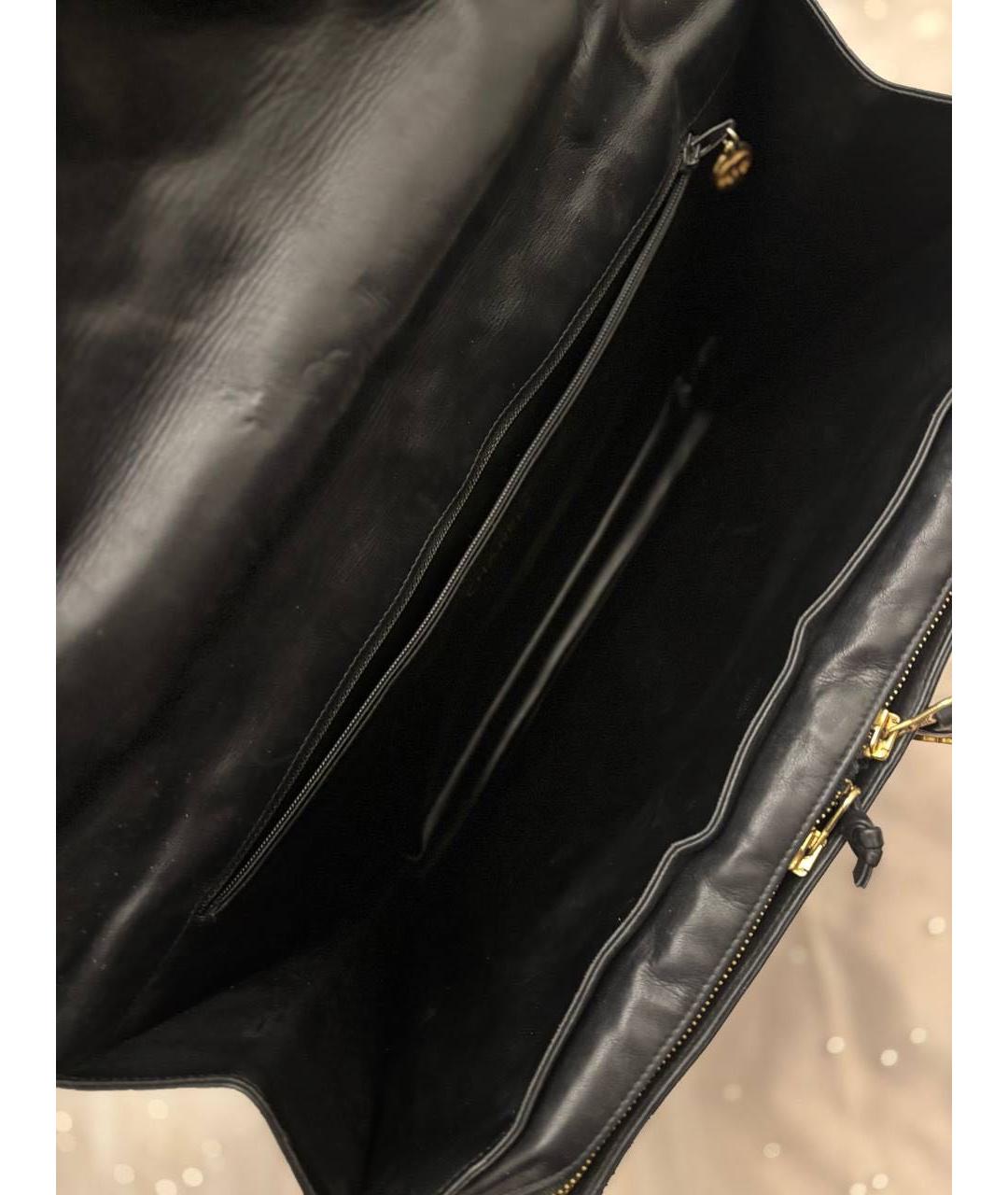 CHANEL Черная кожаная сумка тоут, фото 4