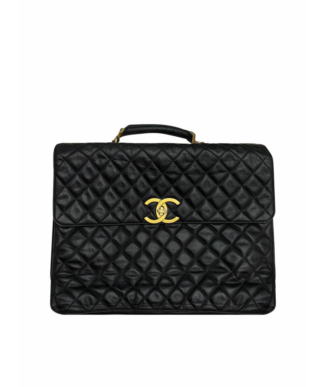 CHANEL Черная кожаная сумка тоут, фото 1