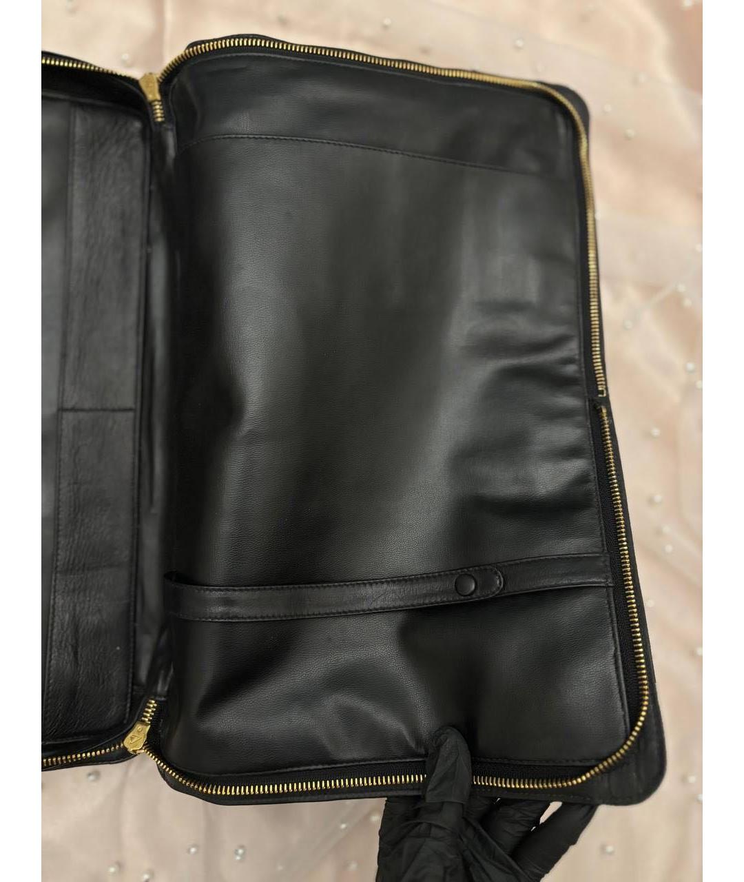 CHANEL Черная кожаная сумка тоут, фото 6