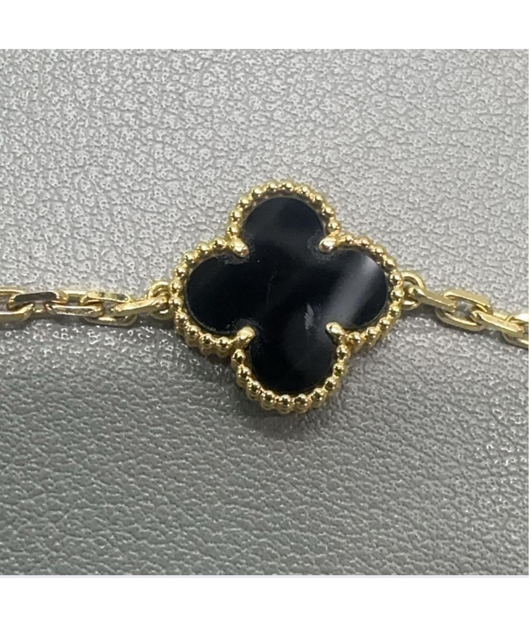 VAN CLEEF & ARPELS Черный браслет из желтого золота, фото 7