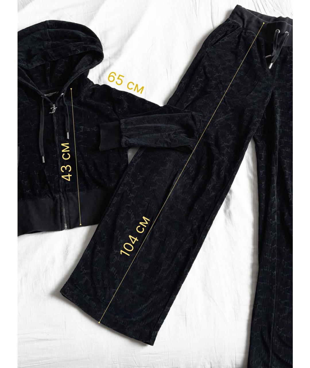 JUICY COUTURE Черный бархатный спортивные костюмы, фото 7