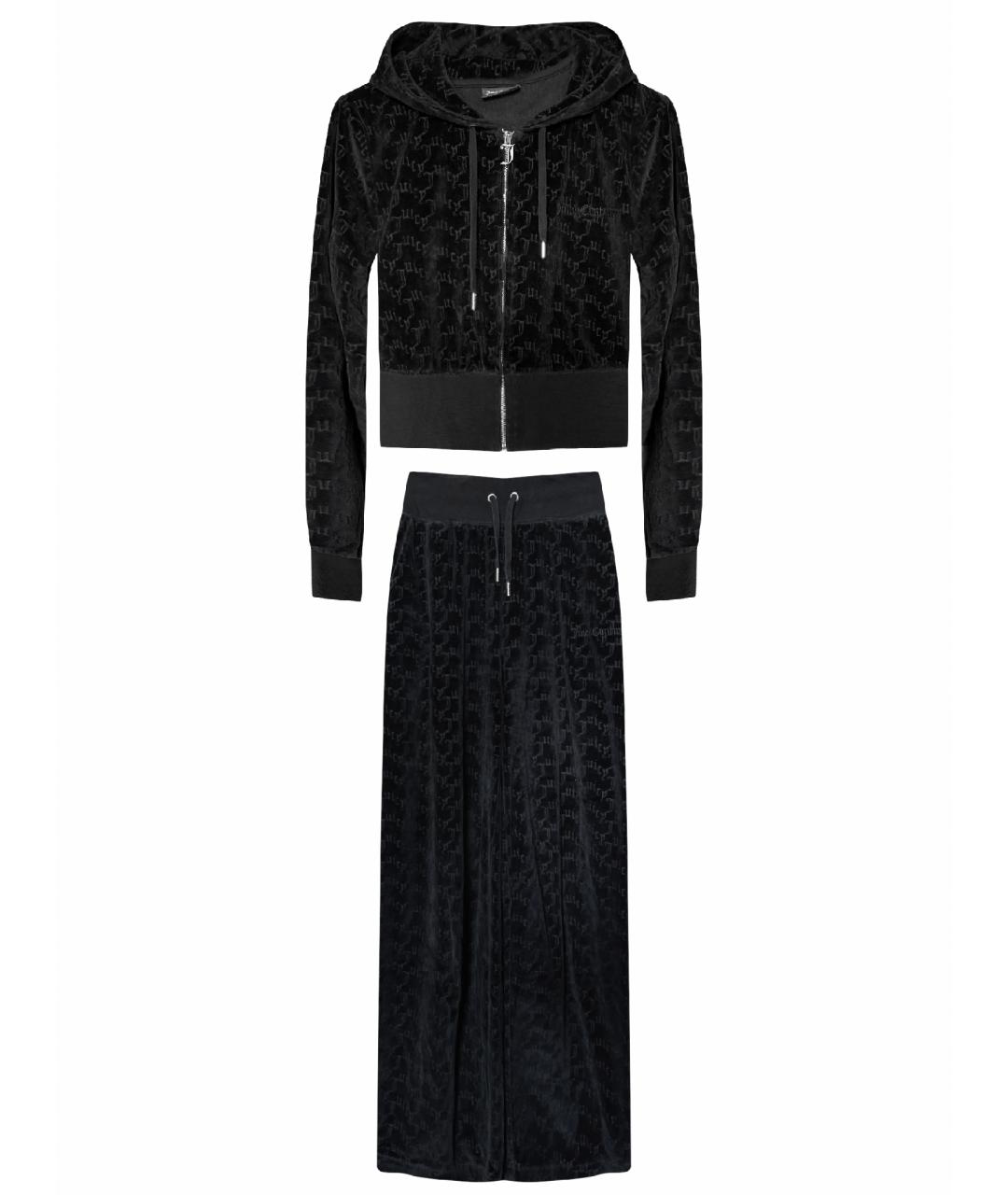 JUICY COUTURE Черный бархатный спортивные костюмы, фото 1