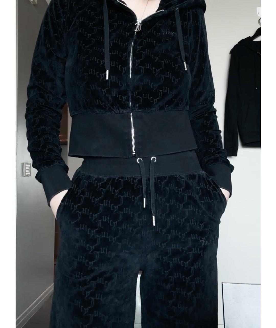 JUICY COUTURE Черный бархатный спортивные костюмы, фото 6