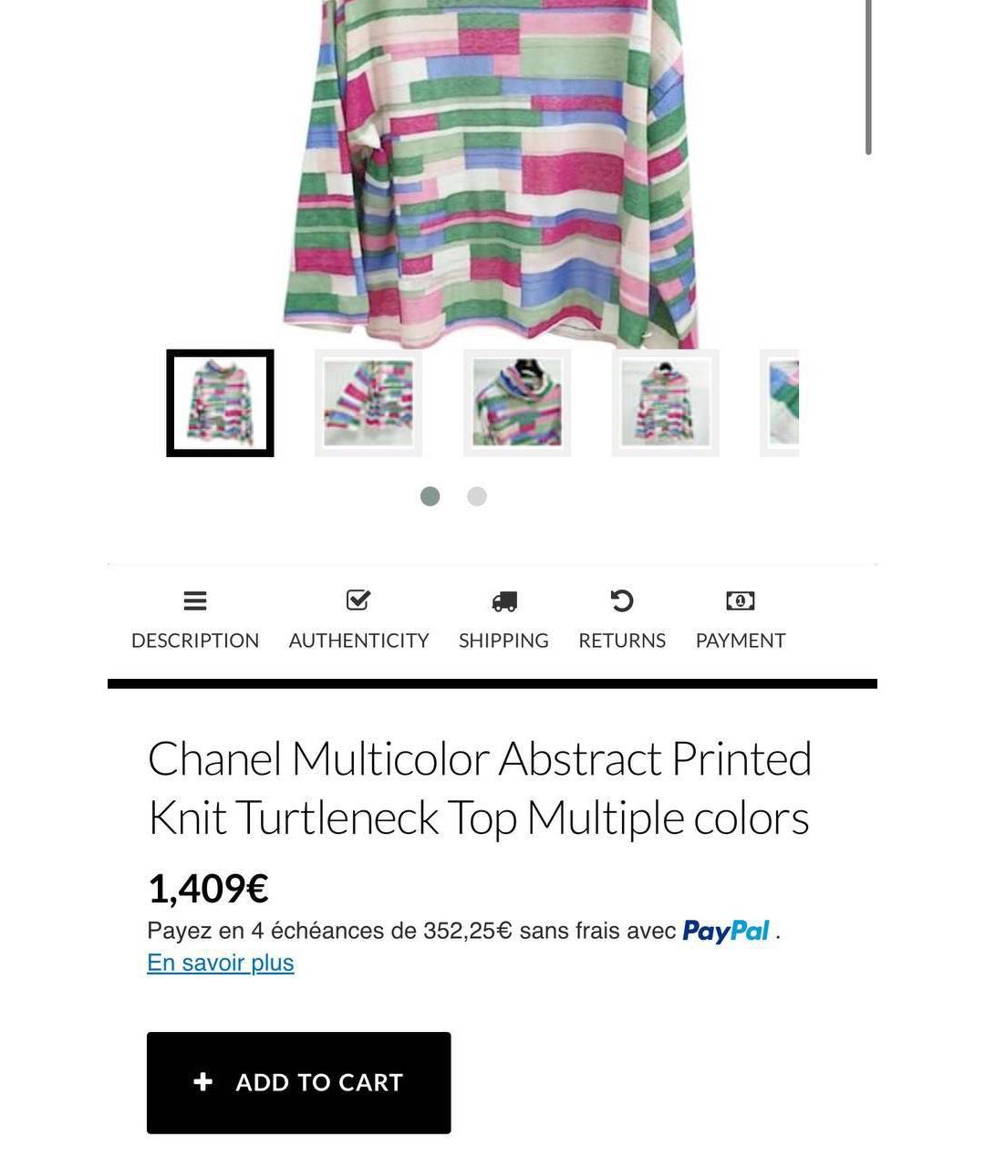 CHANEL Мульти хлопковый джемпер / свитер, фото 6