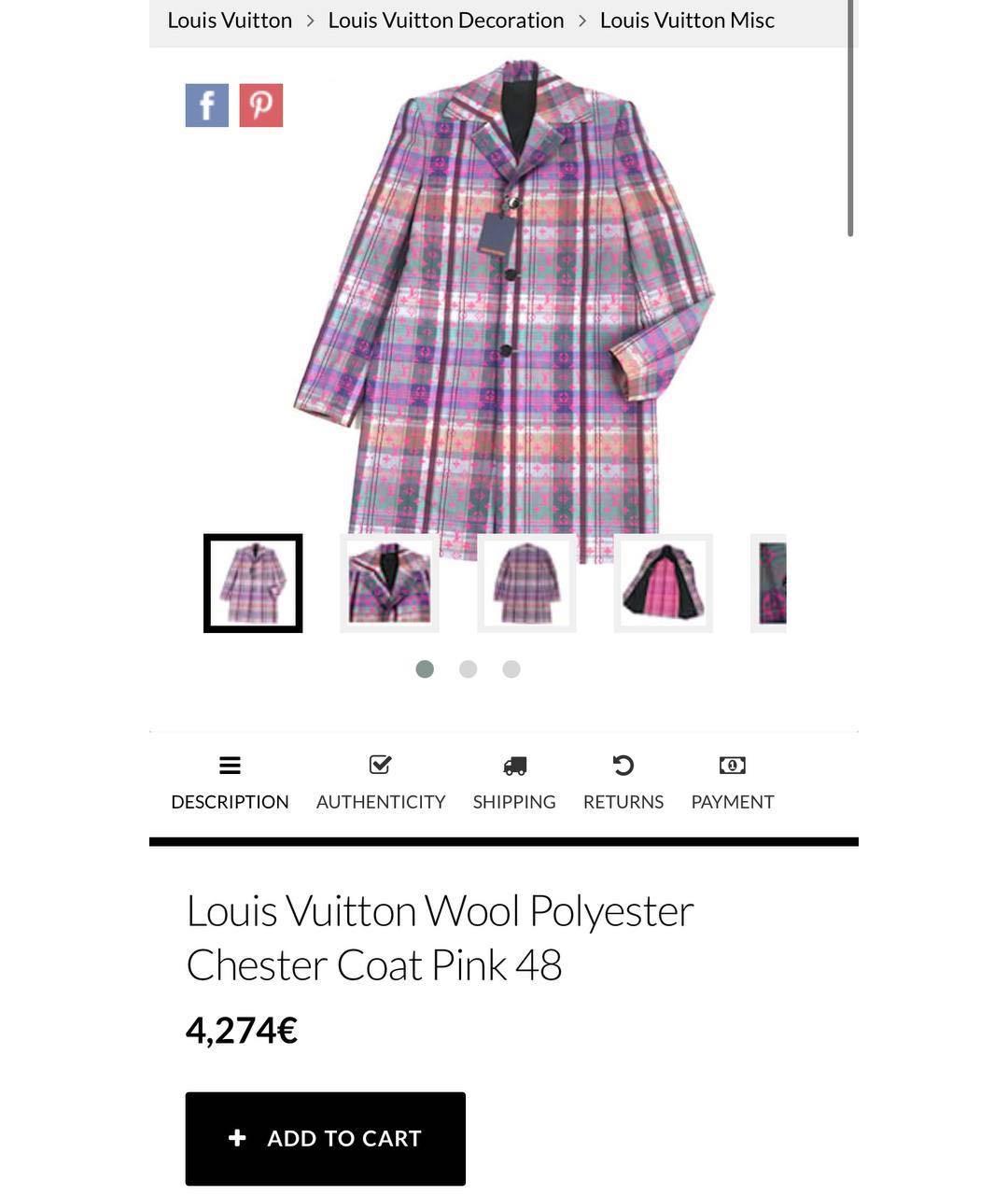 LOUIS VUITTON Мульти полиамидовое пальто, фото 6
