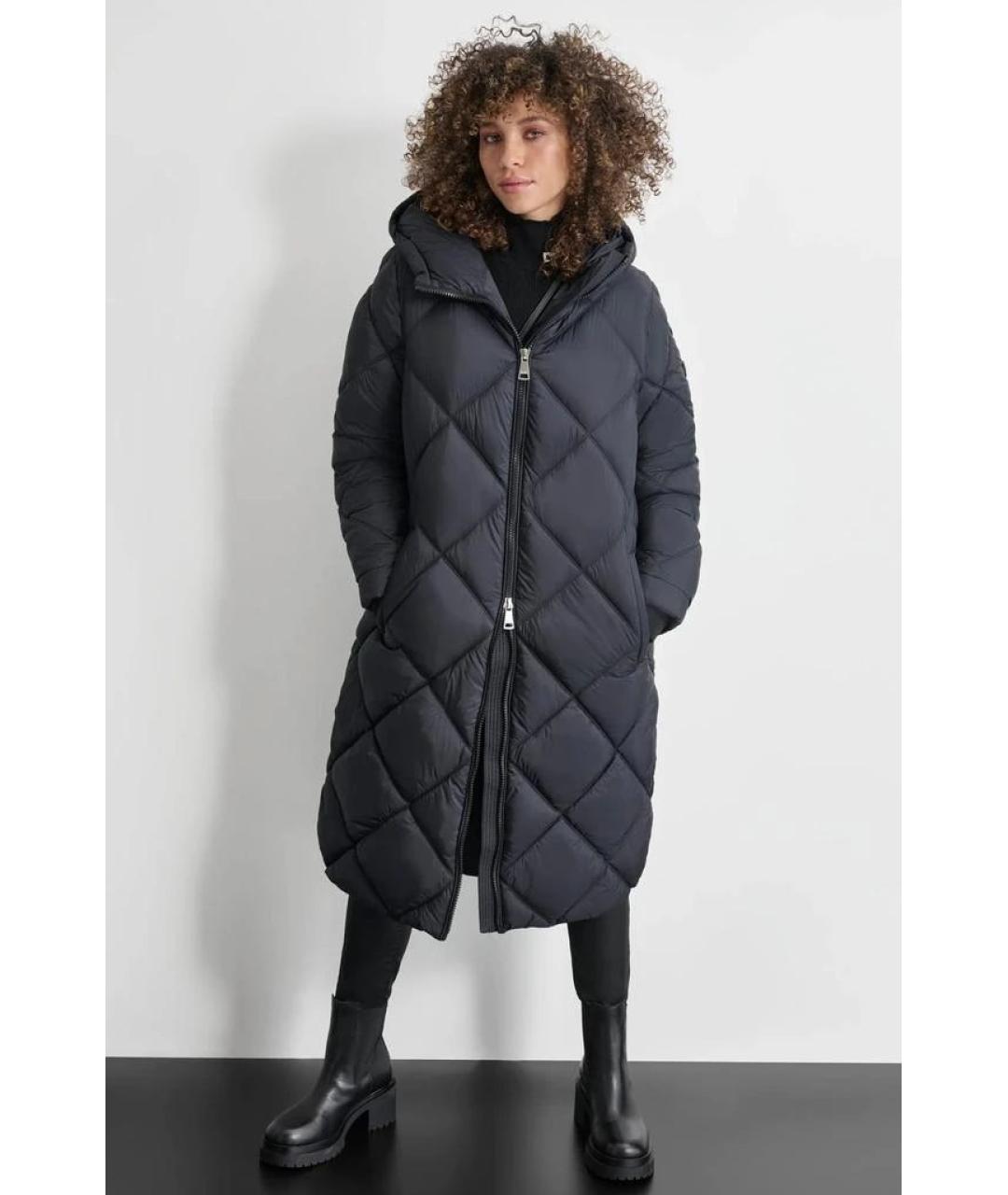 DKNY Черный полиэстеровый пуховик, фото 5