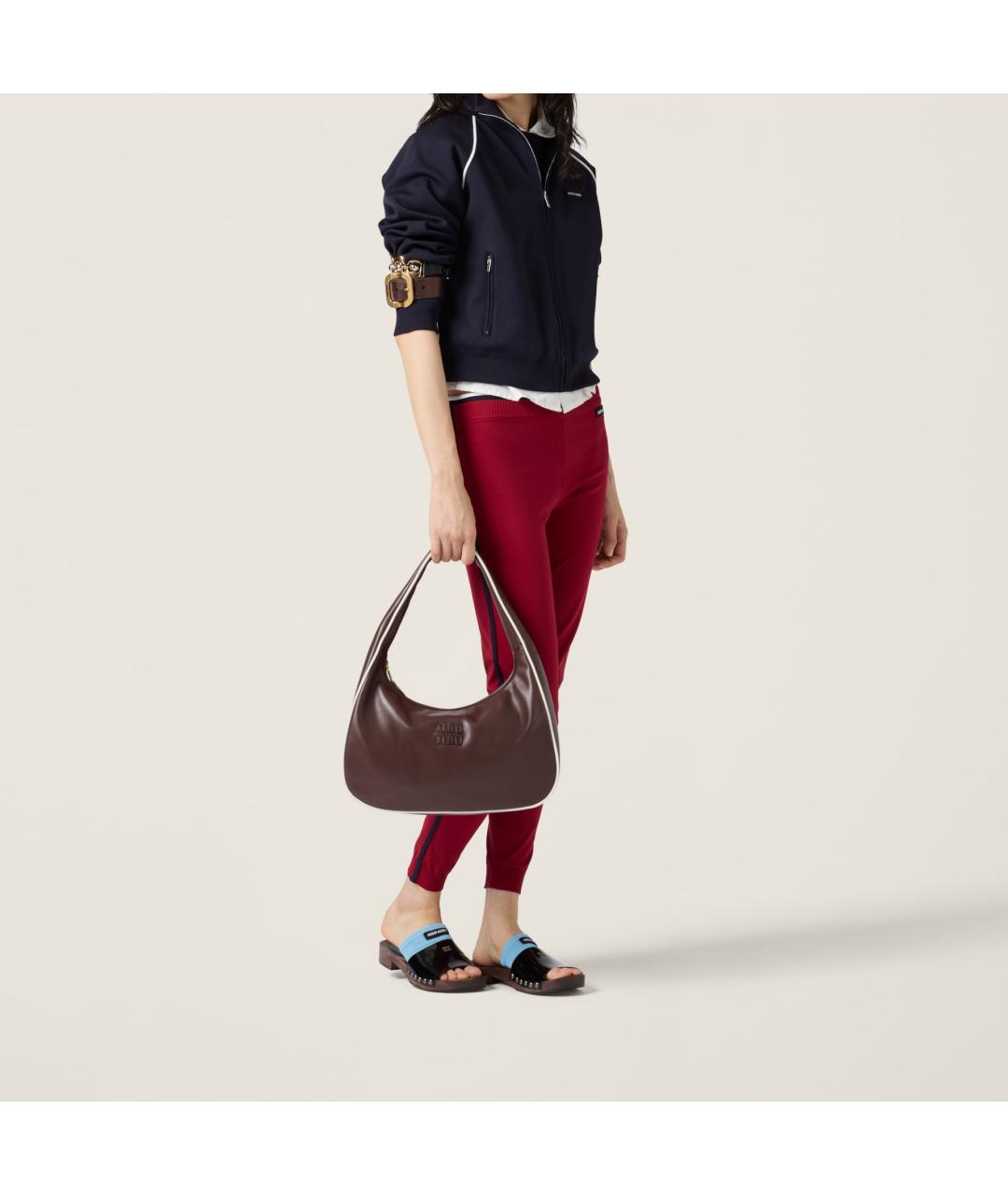 MIU MIU Кожаная сумка с короткими ручками, фото 7